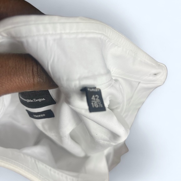 Ermenegildo Zegna Men's Trofeo Cotton Dress Shirt 42/16.5 - Picture 4 of 6